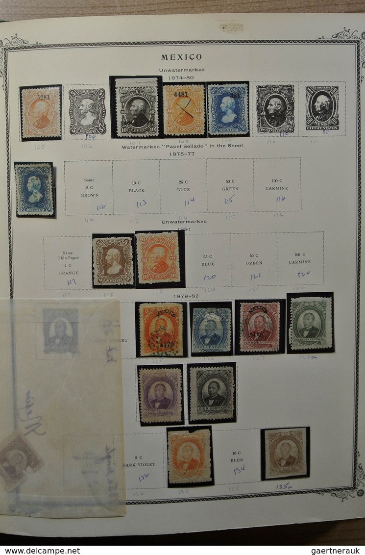 23653 Mexiko: 1856-1984. Well filled, MNH, mint hinged and used collection Mexico 1856-1984 in Scott album