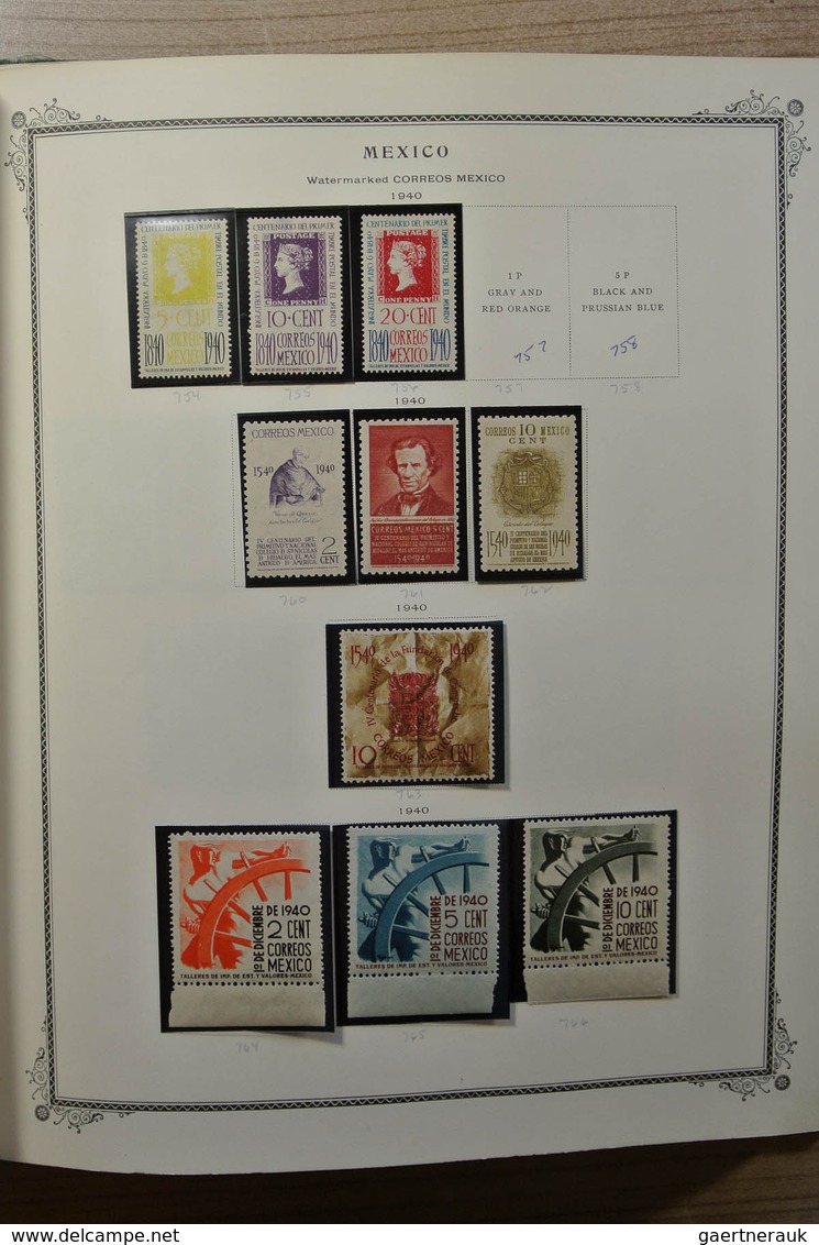 23653 Mexiko: 1856-1984. Well filled, MNH, mint hinged and used collection Mexico 1856-1984 in Scott album