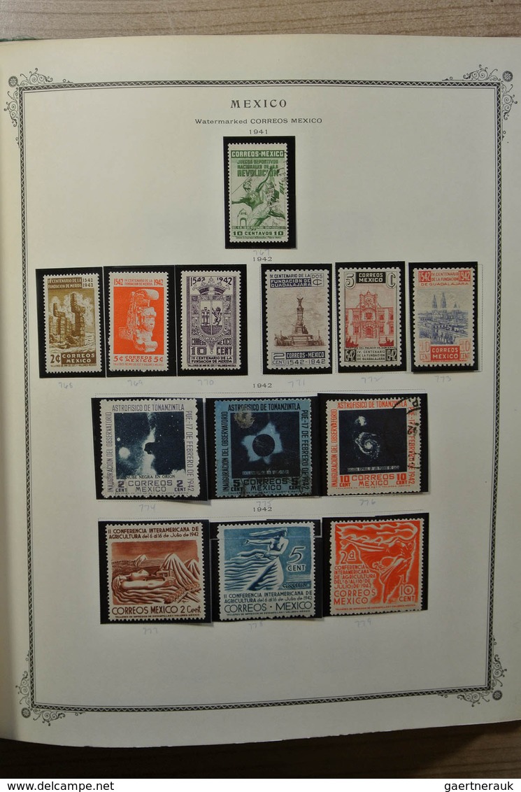 23653 Mexiko: 1856-1984. Well filled, MNH, mint hinged and used collection Mexico 1856-1984 in Scott album