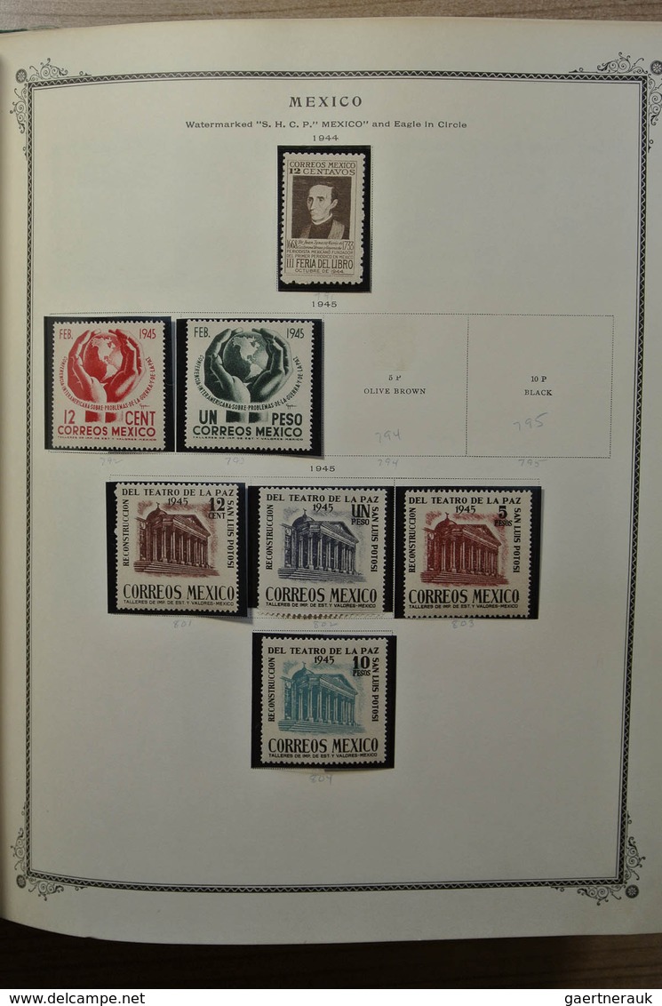 23653 Mexiko: 1856-1984. Well filled, MNH, mint hinged and used collection Mexico 1856-1984 in Scott album