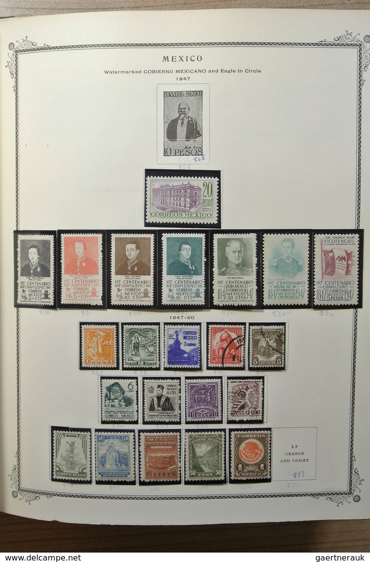 23653 Mexiko: 1856-1984. Well filled, MNH, mint hinged and used collection Mexico 1856-1984 in Scott album