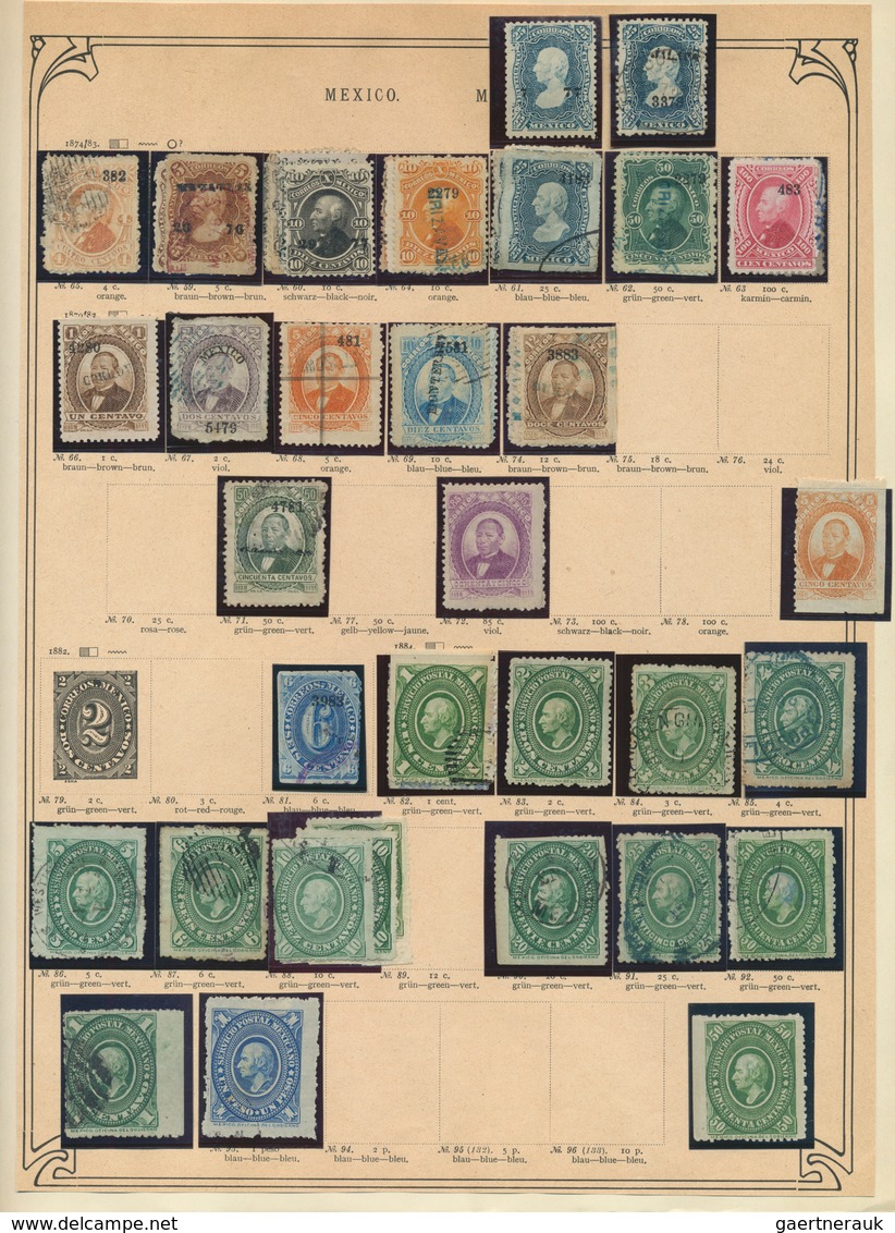 23654 Mexiko: 1856/1900 (ca.), Used And Mint Collection On Album Pages, Comprising A Nice Range Of Hidalgo - Mexico