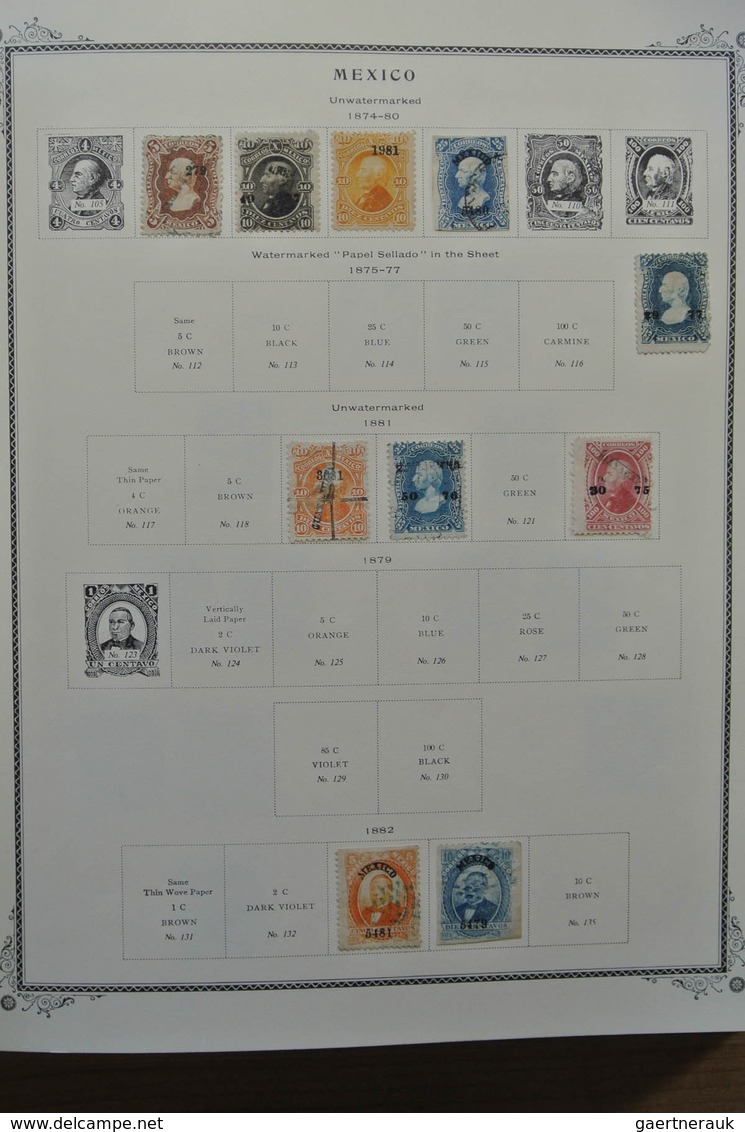 23659 Mexiko: 1870-1986. Nicely Filled, Mostly Mint Hinged Collection Mexico 1870-1986 In Fat Scott Album. - Mexique