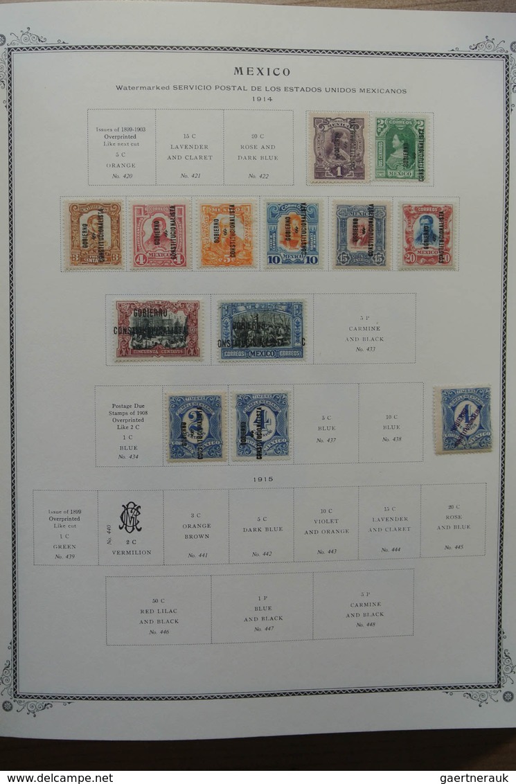 23659 Mexiko: 1870-1986. Nicely filled, mostly mint hinged collection Mexico 1870-1986 in fat Scott album.