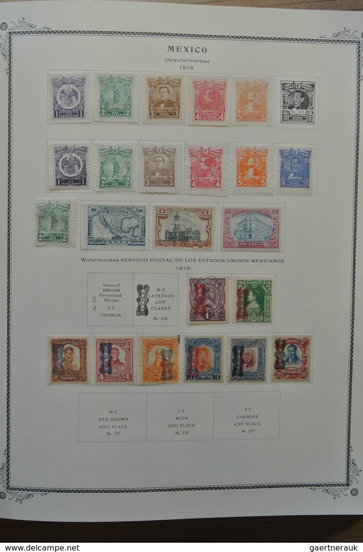 23659 Mexiko: 1870-1986. Nicely filled, mostly mint hinged collection Mexico 1870-1986 in fat Scott album.