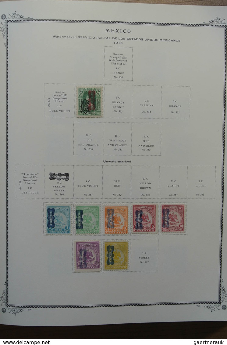 23659 Mexiko: 1870-1986. Nicely filled, mostly mint hinged collection Mexico 1870-1986 in fat Scott album.