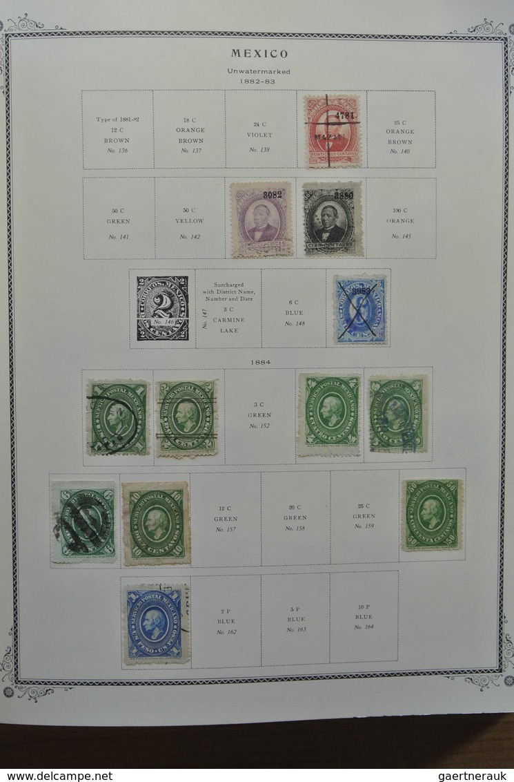 23659 Mexiko: 1870-1986. Nicely filled, mostly mint hinged collection Mexico 1870-1986 in fat Scott album.