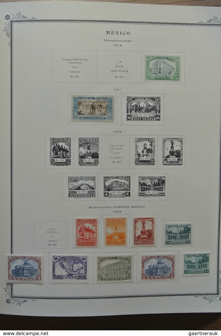 23659 Mexiko: 1870-1986. Nicely filled, mostly mint hinged collection Mexico 1870-1986 in fat Scott album.