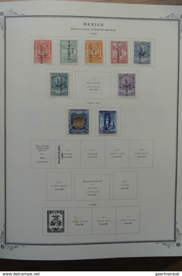 23659 Mexiko: 1870-1986. Nicely filled, mostly mint hinged collection Mexico 1870-1986 in fat Scott album.