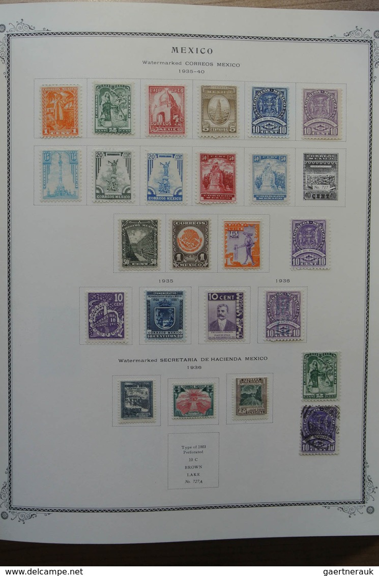 23659 Mexiko: 1870-1986. Nicely filled, mostly mint hinged collection Mexico 1870-1986 in fat Scott album.