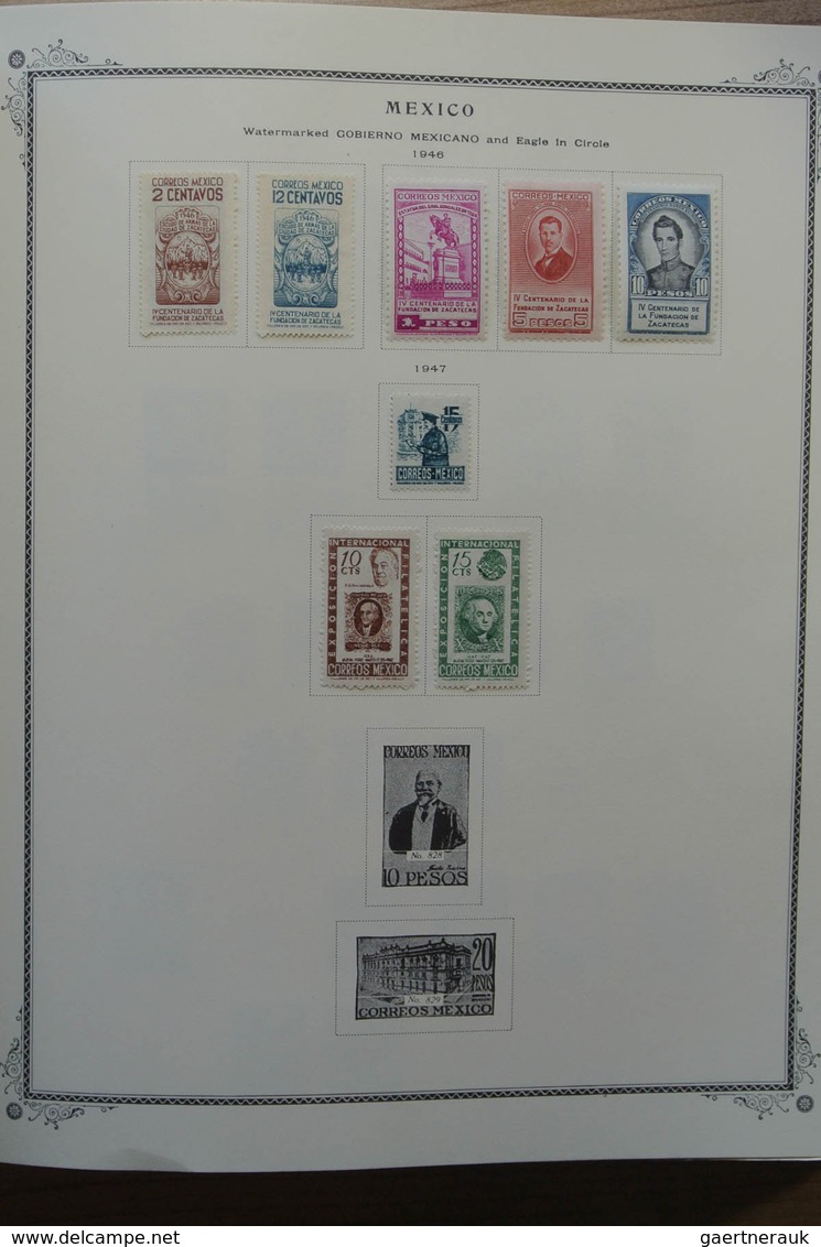 23659 Mexiko: 1870-1986. Nicely filled, mostly mint hinged collection Mexico 1870-1986 in fat Scott album.