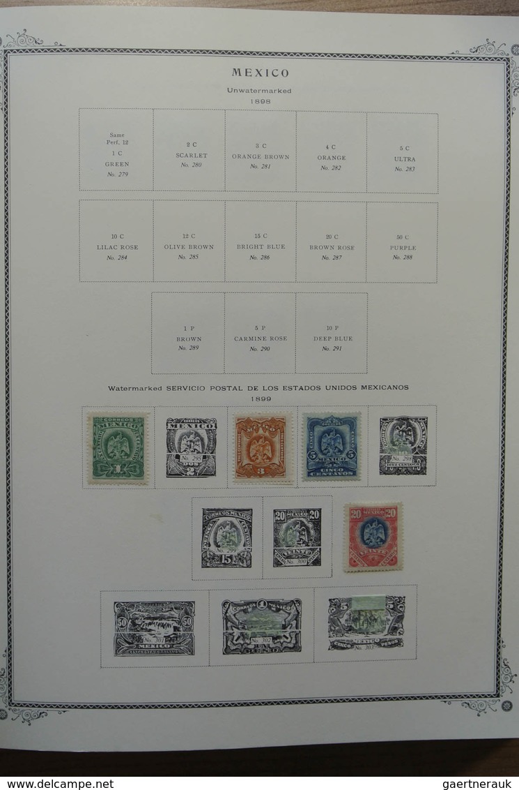 23659 Mexiko: 1870-1986. Nicely filled, mostly mint hinged collection Mexico 1870-1986 in fat Scott album.