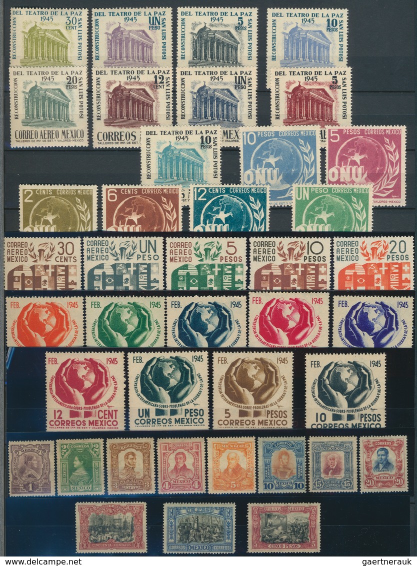 23662 Mexiko: 1910/1947, Mainly Mint Assortment Incl. 1910 100th Anniversary Complete Set (100,- ?), 1940 - Mexique