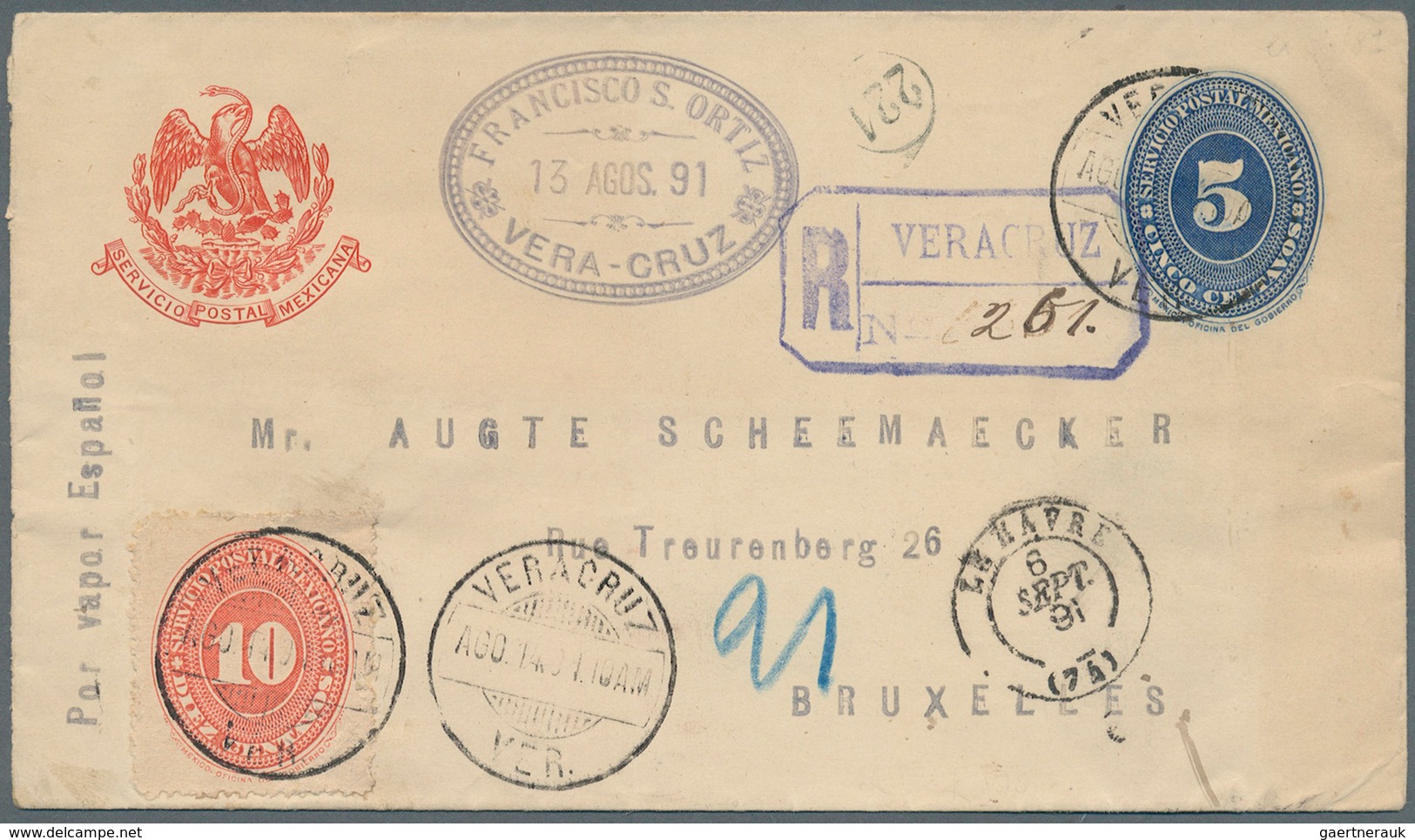 23664 Mexiko - Ganzsachen: 1883/1912, Lot Of Four Used Stationeries, Only Better Items (single Lots), Ther - Mexique