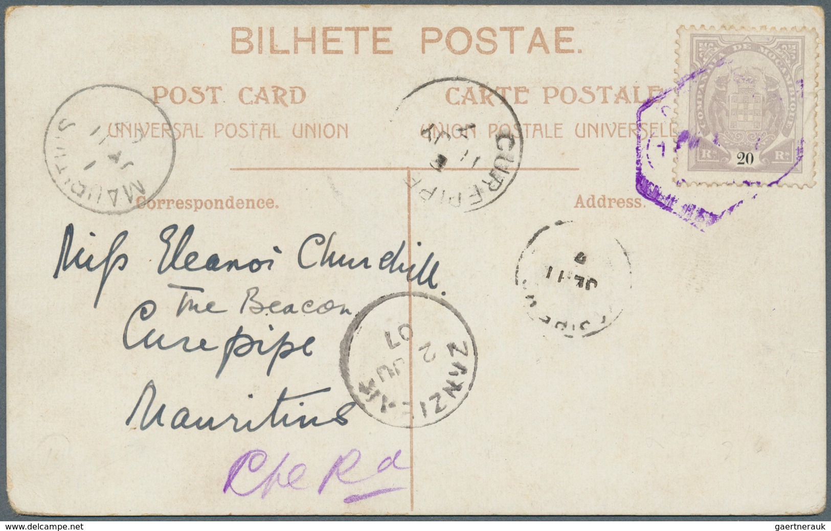 23669 Mocambique: 1895/1917, Mocambique/Area, Group Of Eleven Better Entires With Many Attractive Franking - Mozambique