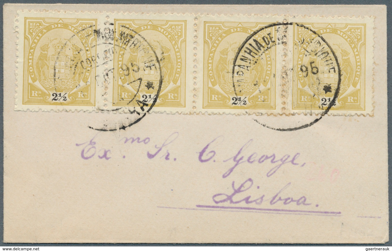 23669 Mocambique: 1895/1917, Mocambique/Area, group of eleven better entires with many attractive franking