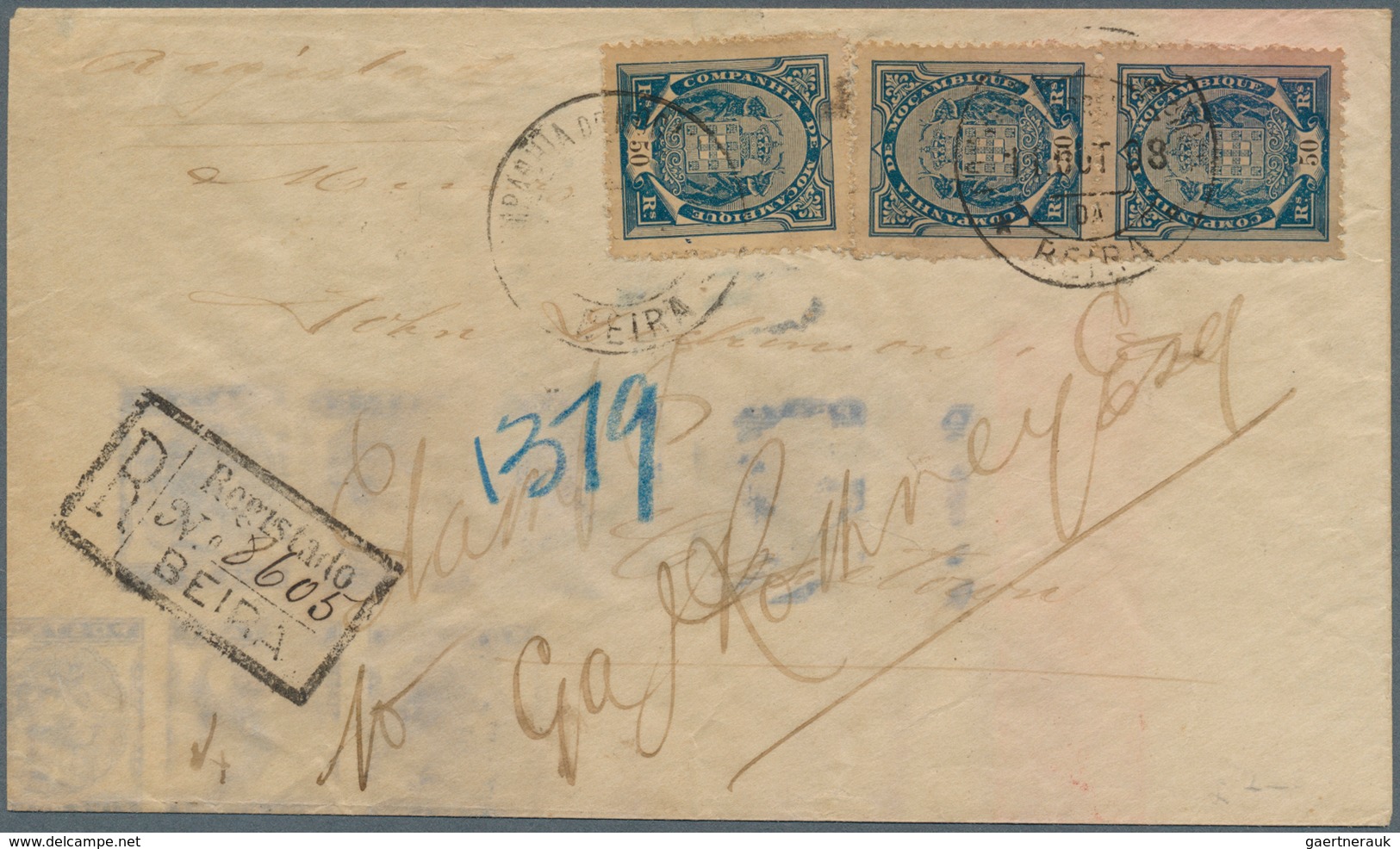 23669 Mocambique: 1895/1917, Mocambique/Area, group of eleven better entires with many attractive franking