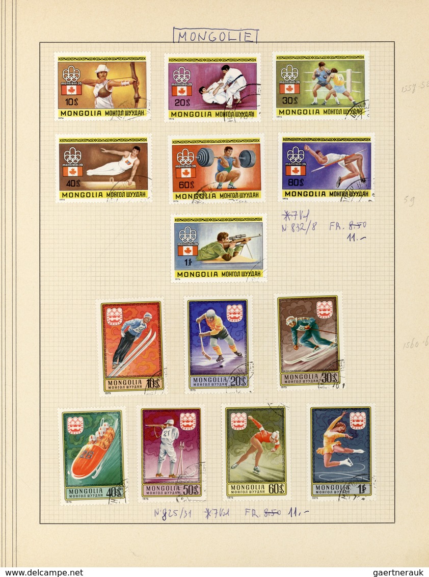 23674 Mongolei: 1950's-1970's ca.: Collection of about 100 complete issues/sets, mint or used, with a lot