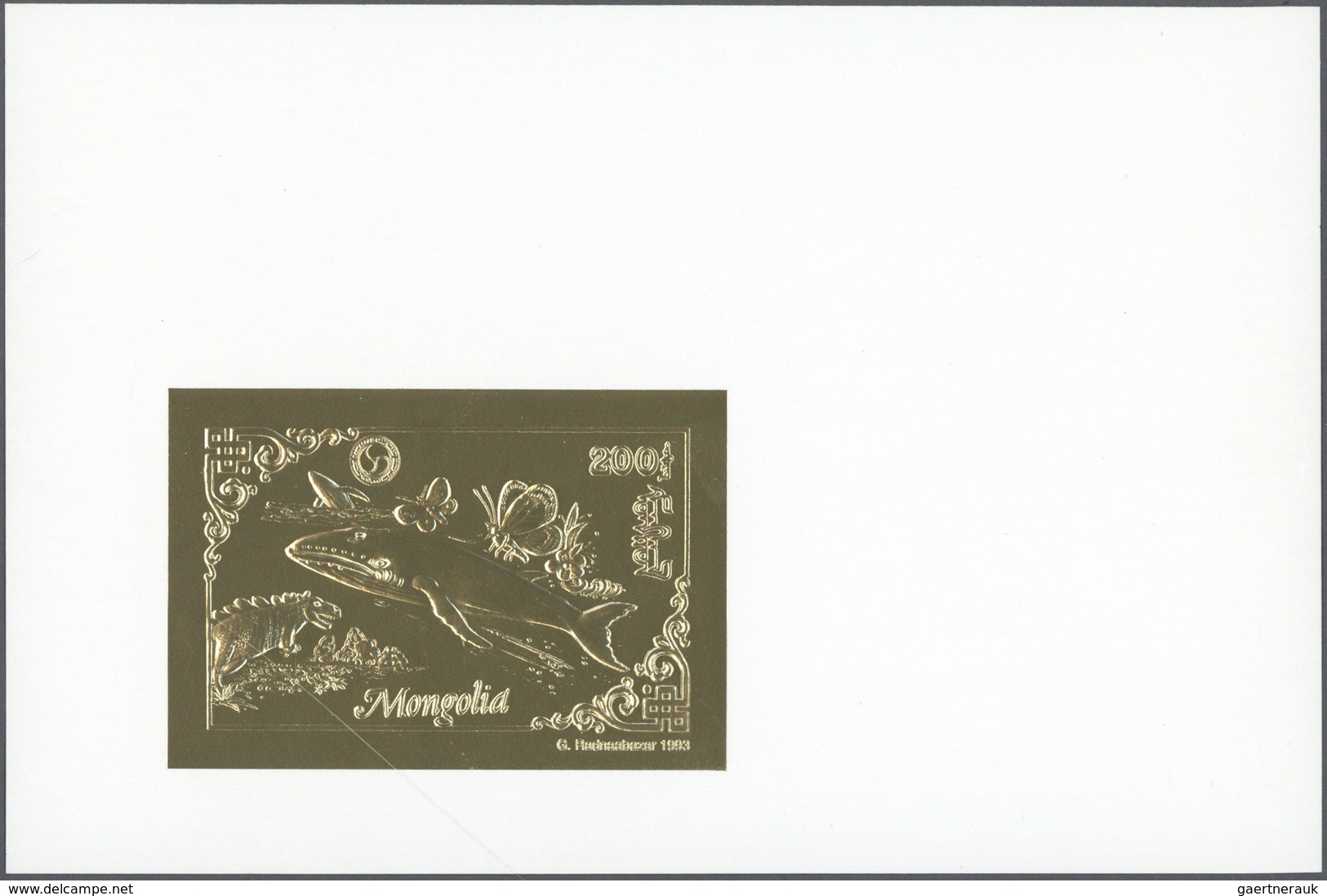 23681 Mongolei: 1993, Specialised Collection In Album With Different GOLD And SILVER Issues Incl. Stamps ( - Mongolia