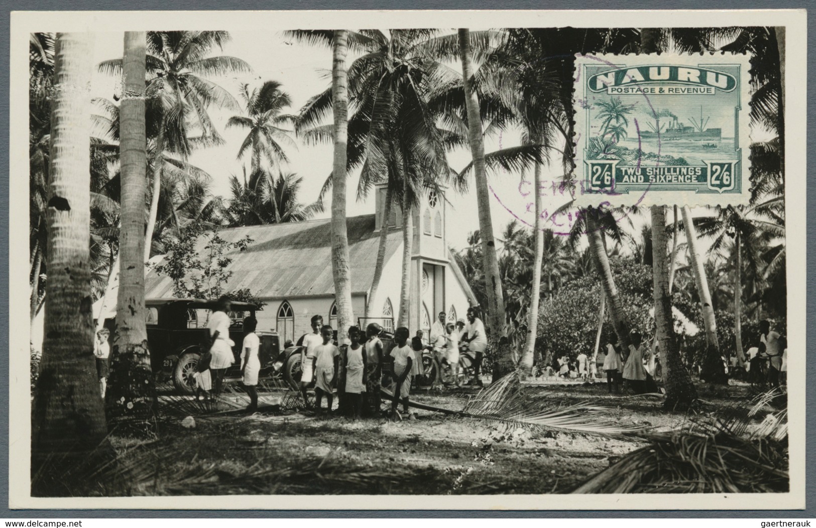 23683 Nauru: 1932, Definitives "Freighter Century", Group Of Twelve Different B/w Ppc, Franked On Picture - Nauru