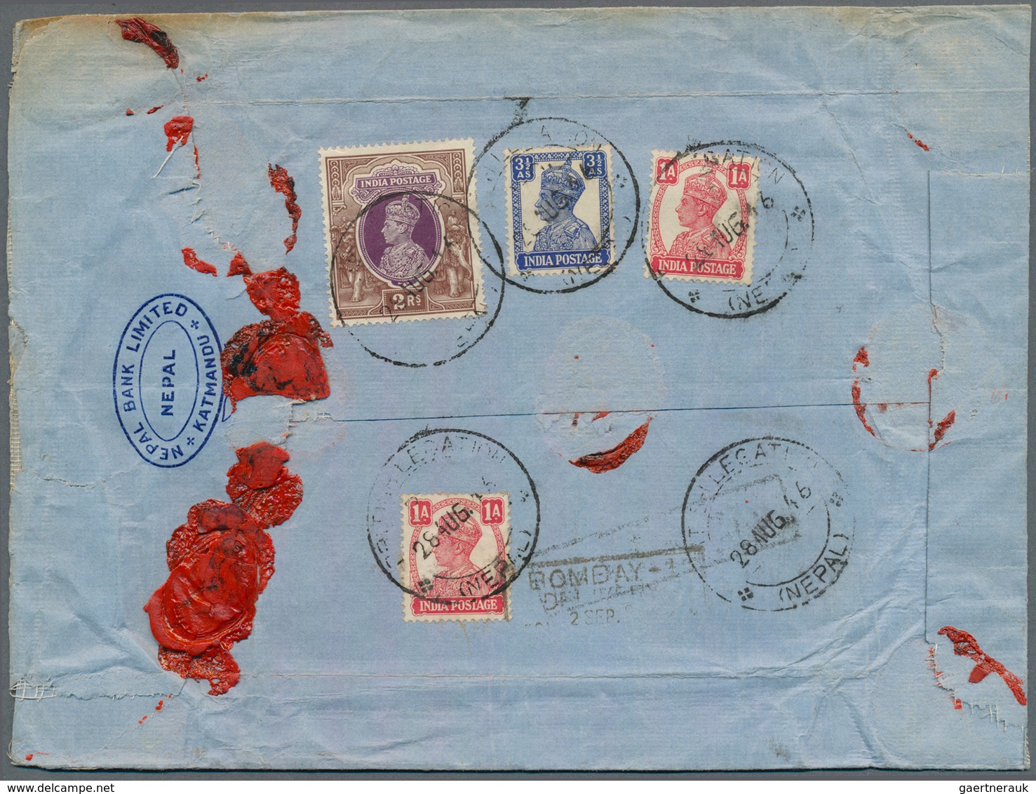 23688 Nepal: 1880's-1980's, Group Of Ten Covers And Postal Stationery Items Including Three "Horse" P/s Ca - Népal