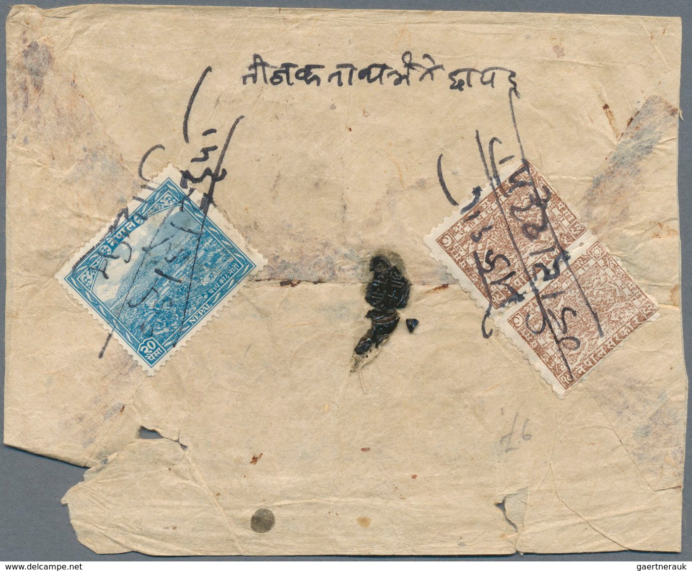 23692 Nepal: 1887-1950's: Collection Of About 100 Covers Franked By Stamps Of 1907-41 Pashupati Issues, Se - Népal