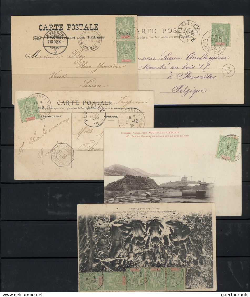 23704 Neukaledonien: 1882/1913, Collection Of Apprx. 70 Entires, Comprising A Lovely Selection Of Overprin - Autres & Non Classés