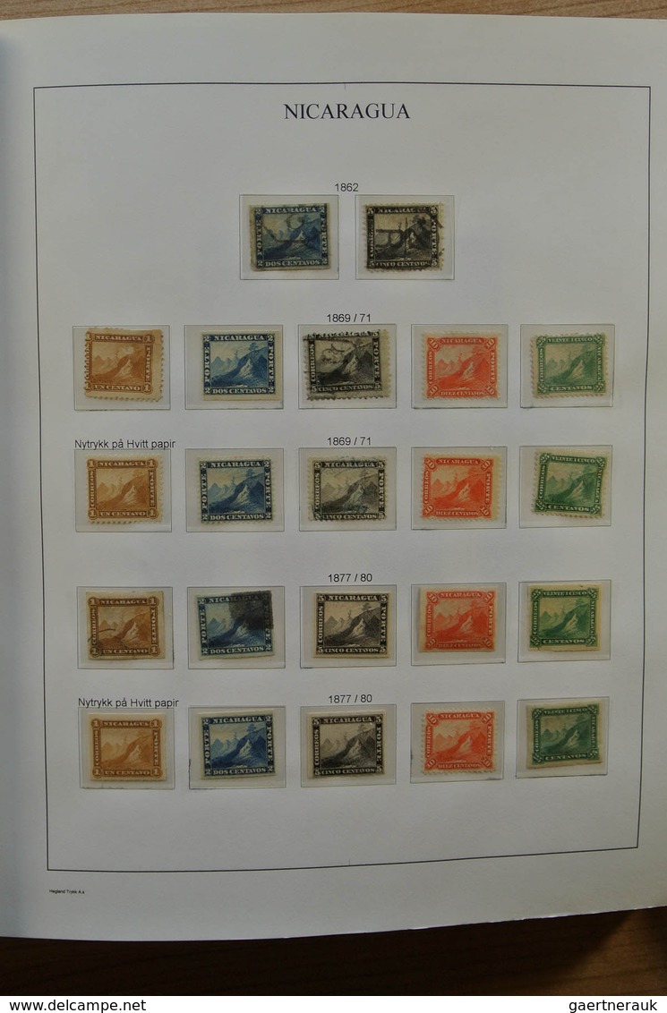 23711 Neuseeland: 1862-1978. Nicely Filled, MNH, Mint Hinged And Used Collection Nicaragua 1862-1978 On Se - Neufs