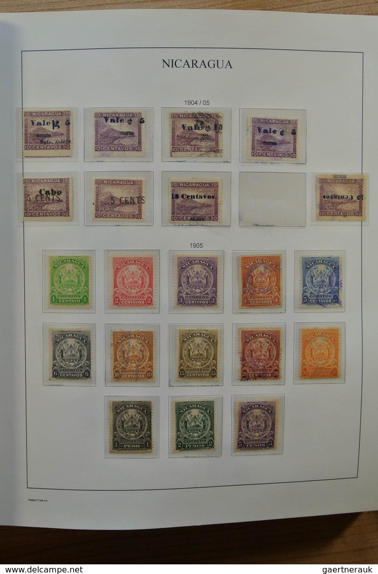 23711 Neuseeland: 1862-1978. Nicely filled, MNH, mint hinged and used collection Nicaragua 1862-1978 on se