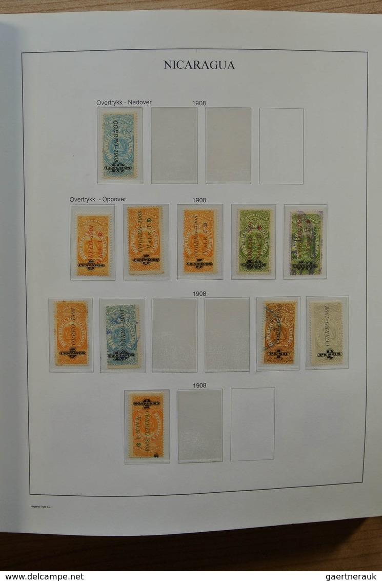 23711 Neuseeland: 1862-1978. Nicely filled, MNH, mint hinged and used collection Nicaragua 1862-1978 on se