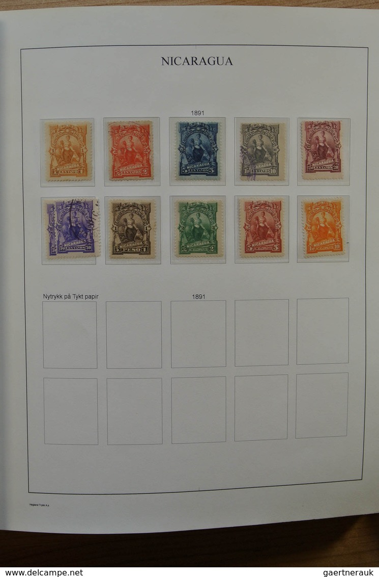 23711 Neuseeland: 1862-1978. Nicely filled, MNH, mint hinged and used collection Nicaragua 1862-1978 on se