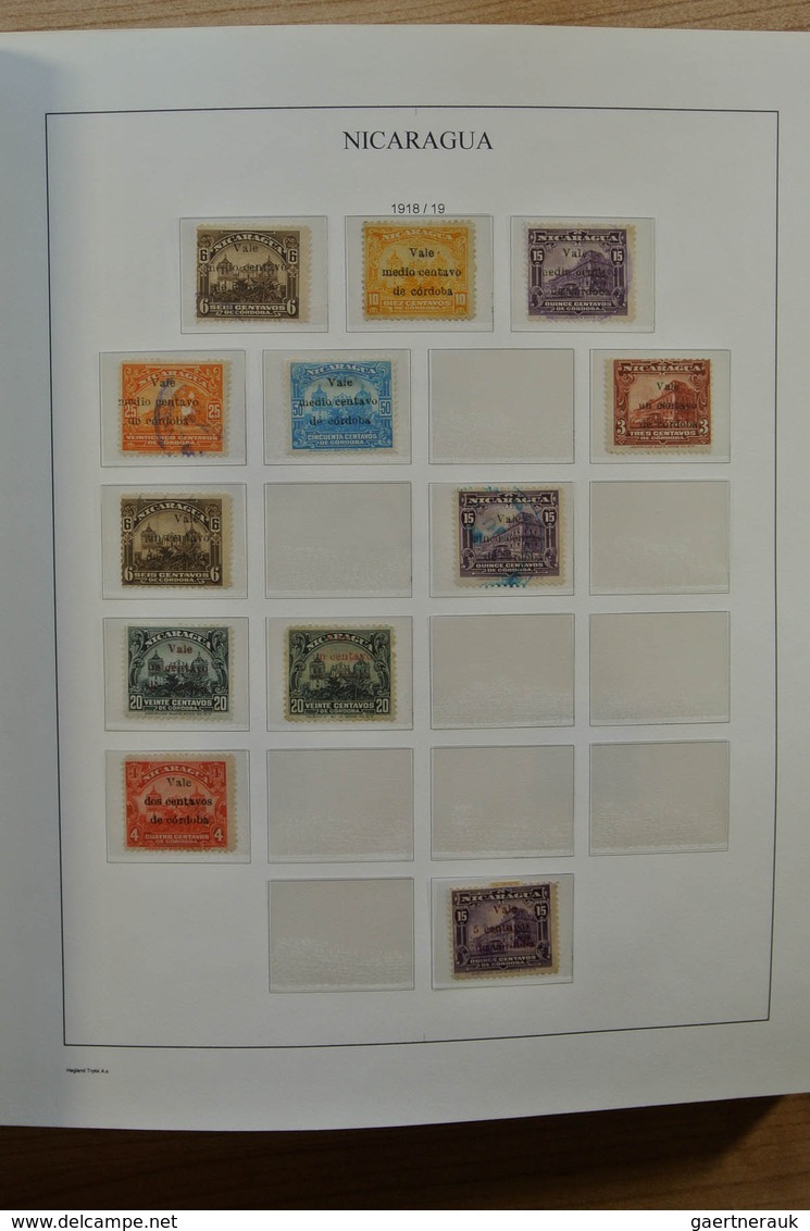 23711 Neuseeland: 1862-1978. Nicely filled, MNH, mint hinged and used collection Nicaragua 1862-1978 on se