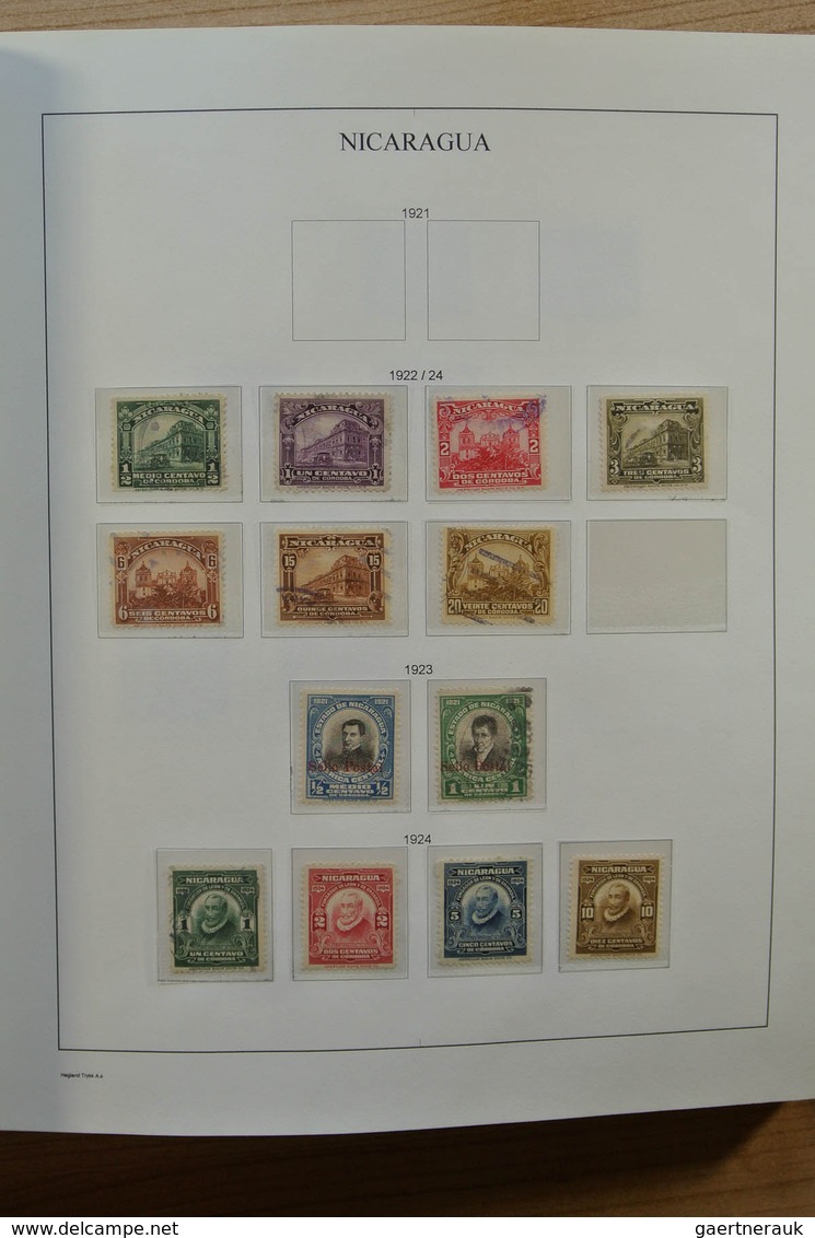 23711 Neuseeland: 1862-1978. Nicely filled, MNH, mint hinged and used collection Nicaragua 1862-1978 on se