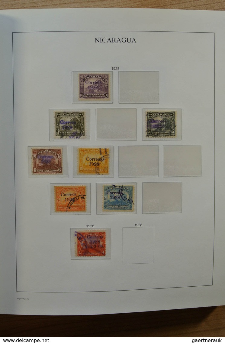 23711 Neuseeland: 1862-1978. Nicely filled, MNH, mint hinged and used collection Nicaragua 1862-1978 on se