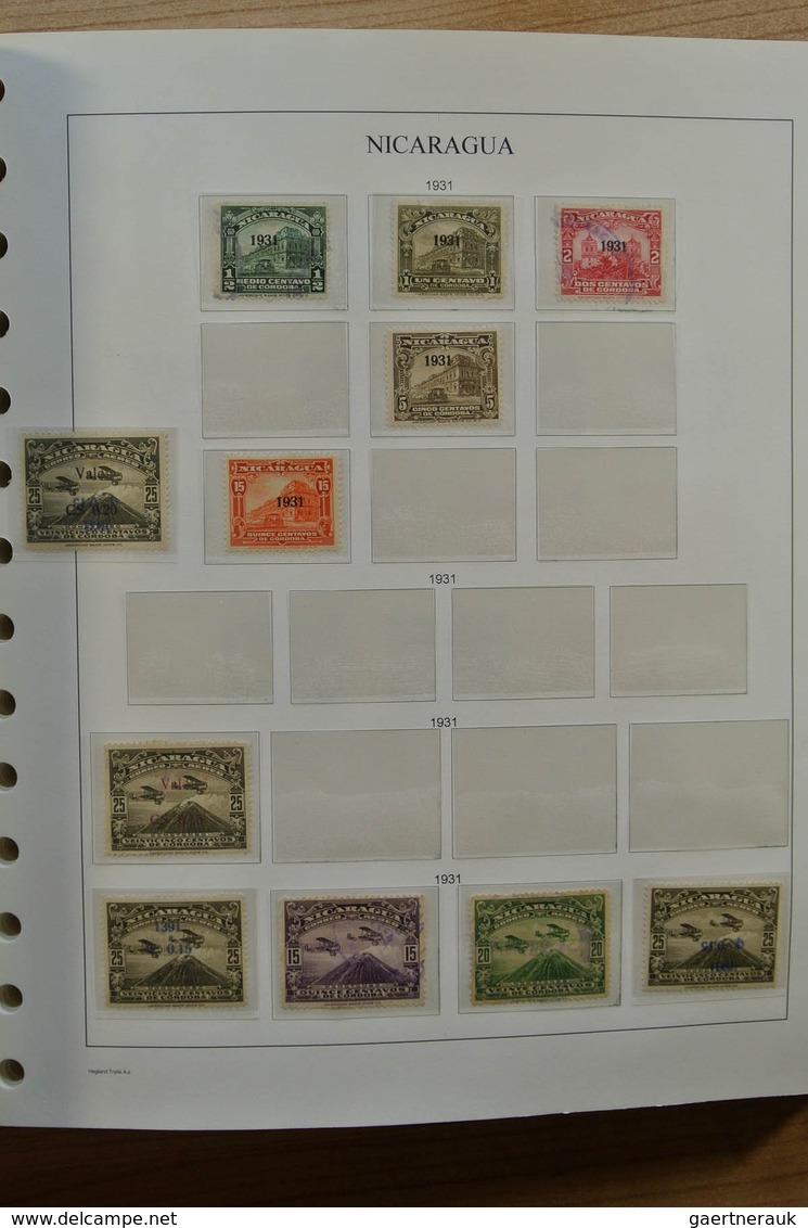 23711 Neuseeland: 1862-1978. Nicely filled, MNH, mint hinged and used collection Nicaragua 1862-1978 on se