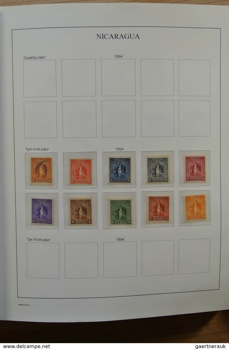 23711 Neuseeland: 1862-1978. Nicely filled, MNH, mint hinged and used collection Nicaragua 1862-1978 on se