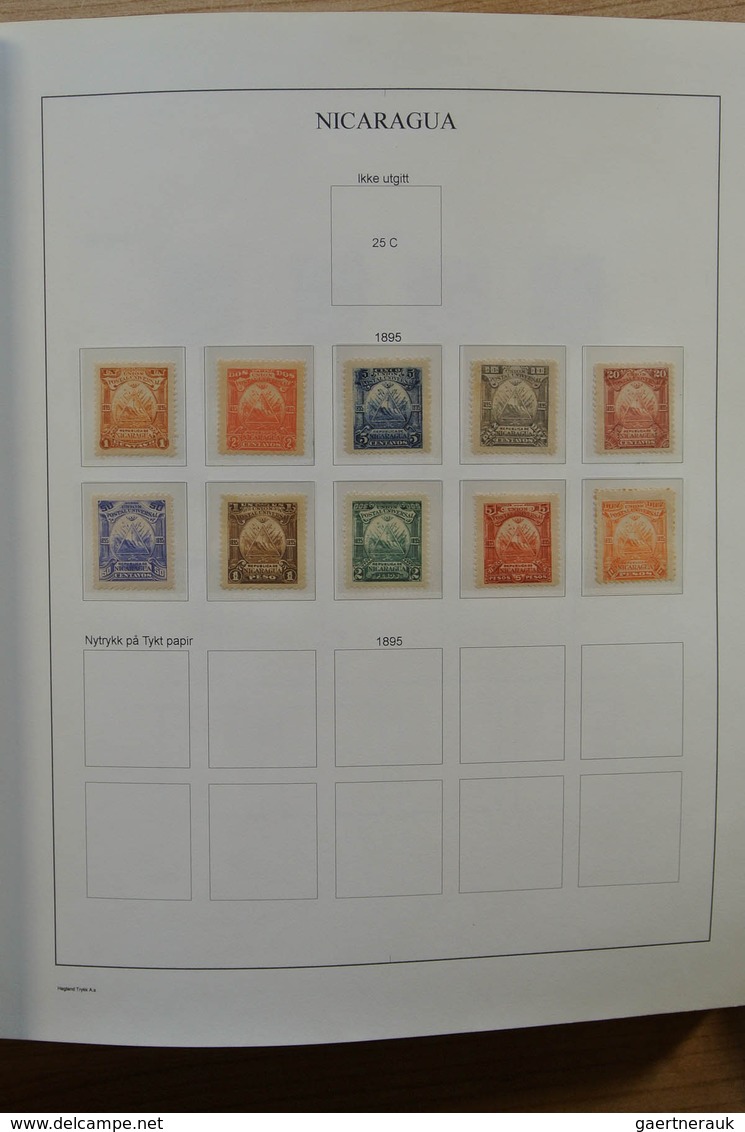 23711 Neuseeland: 1862-1978. Nicely filled, MNH, mint hinged and used collection Nicaragua 1862-1978 on se