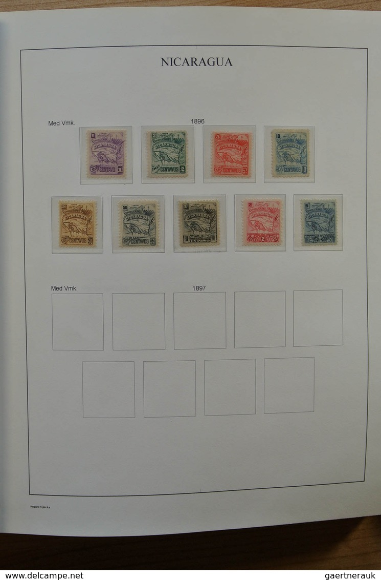 23711 Neuseeland: 1862-1978. Nicely filled, MNH, mint hinged and used collection Nicaragua 1862-1978 on se