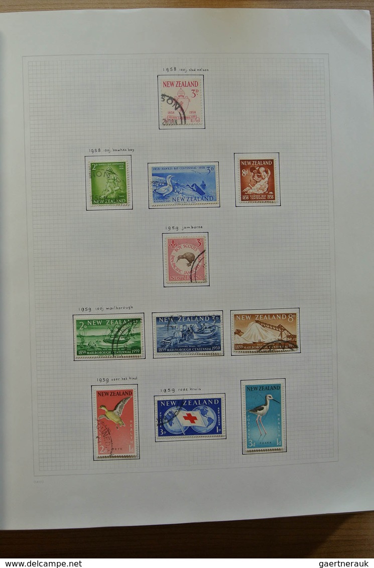 23717 Neuseeland: 1937-1993. Mostly used collection New Zealand 1937-1993 in blanc Davo album, including s