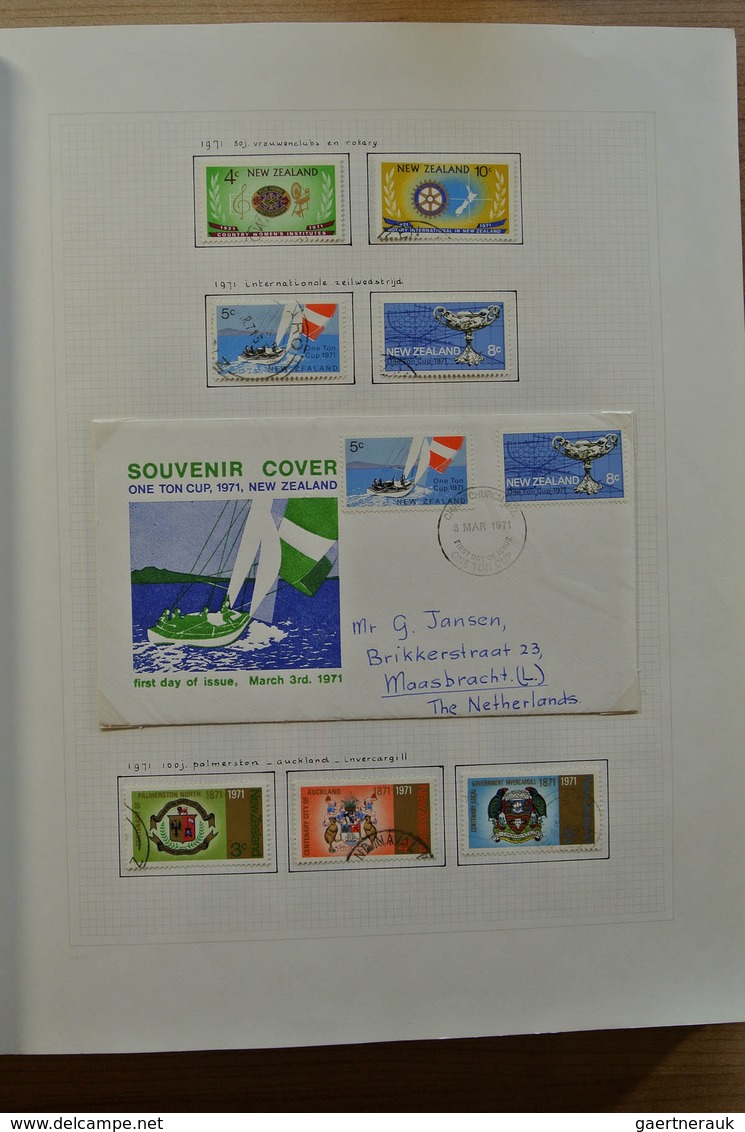 23717 Neuseeland: 1937-1993. Mostly used collection New Zealand 1937-1993 in blanc Davo album, including s