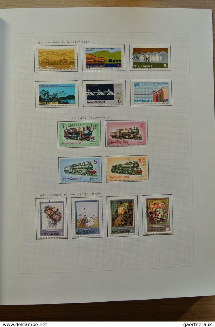 23717 Neuseeland: 1937-1993. Mostly used collection New Zealand 1937-1993 in blanc Davo album, including s