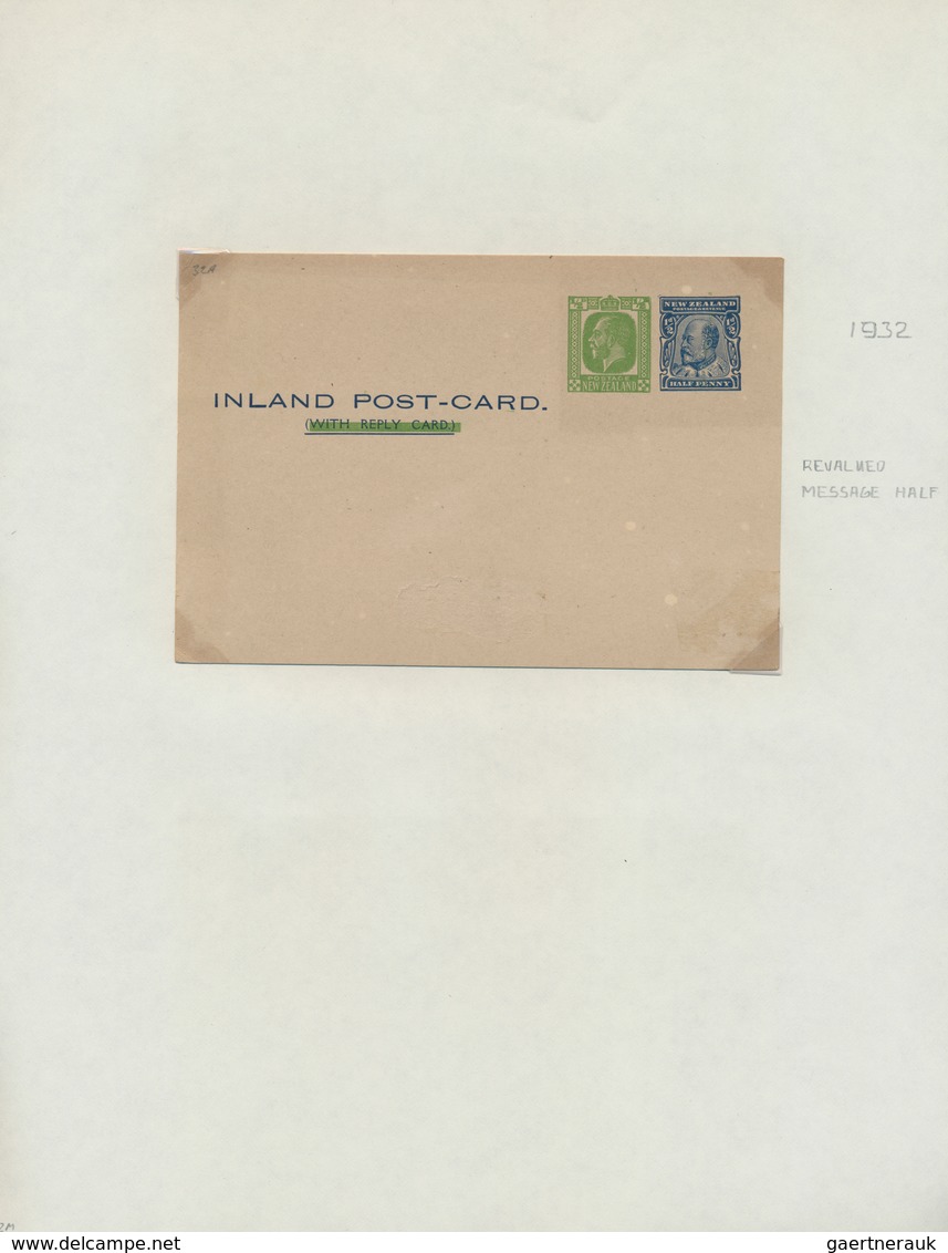 23723 Neuseeland - Ganzsachen: 1876/1987 Ca., Comprehensive And Specialized Collection With More Than 170 - Entiers Postaux