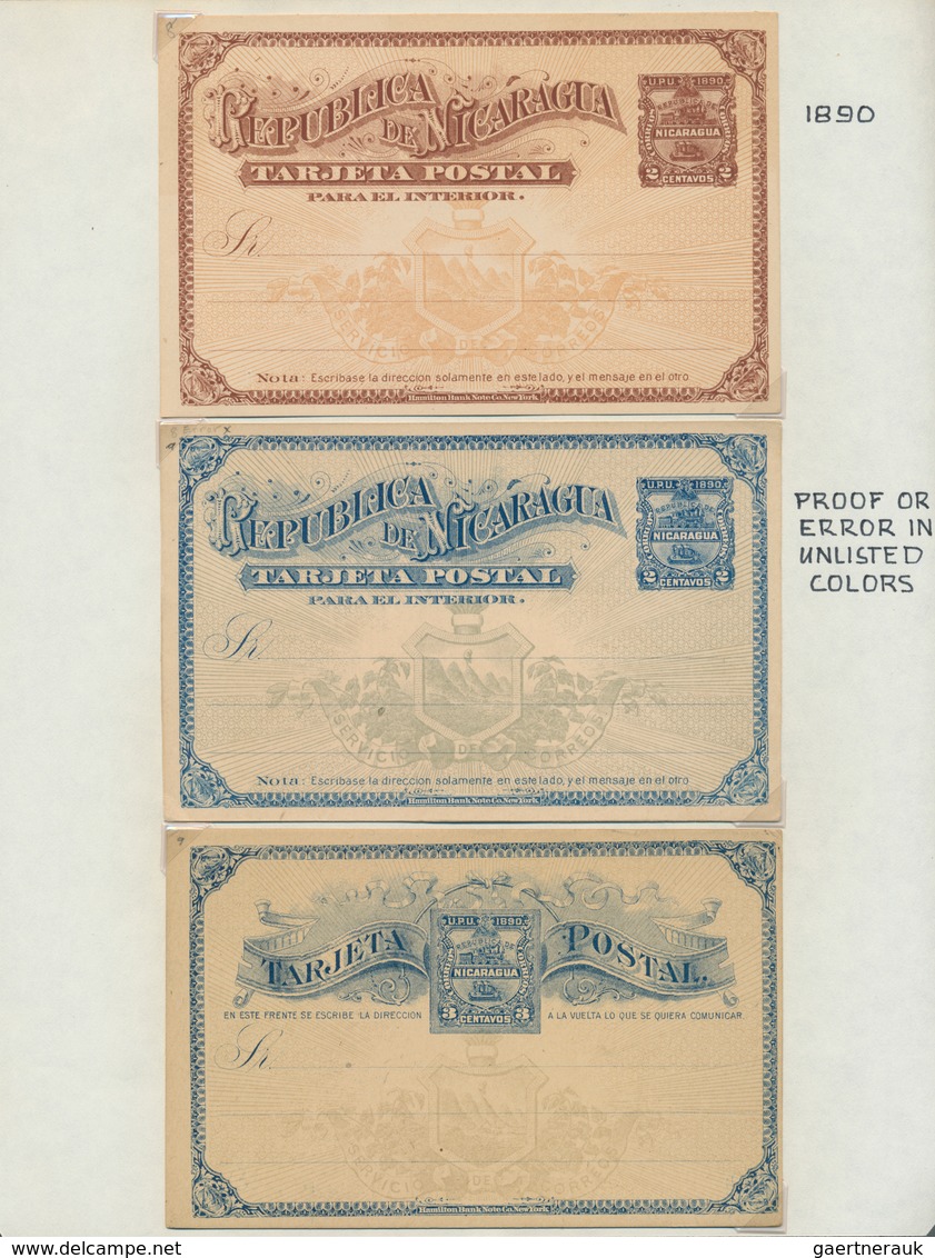 23730 Nicaragua - Ganzsachen: 1878/1924, Attractive Collection With Ca.140 Different Mint Postal Stationer - Nicaragua