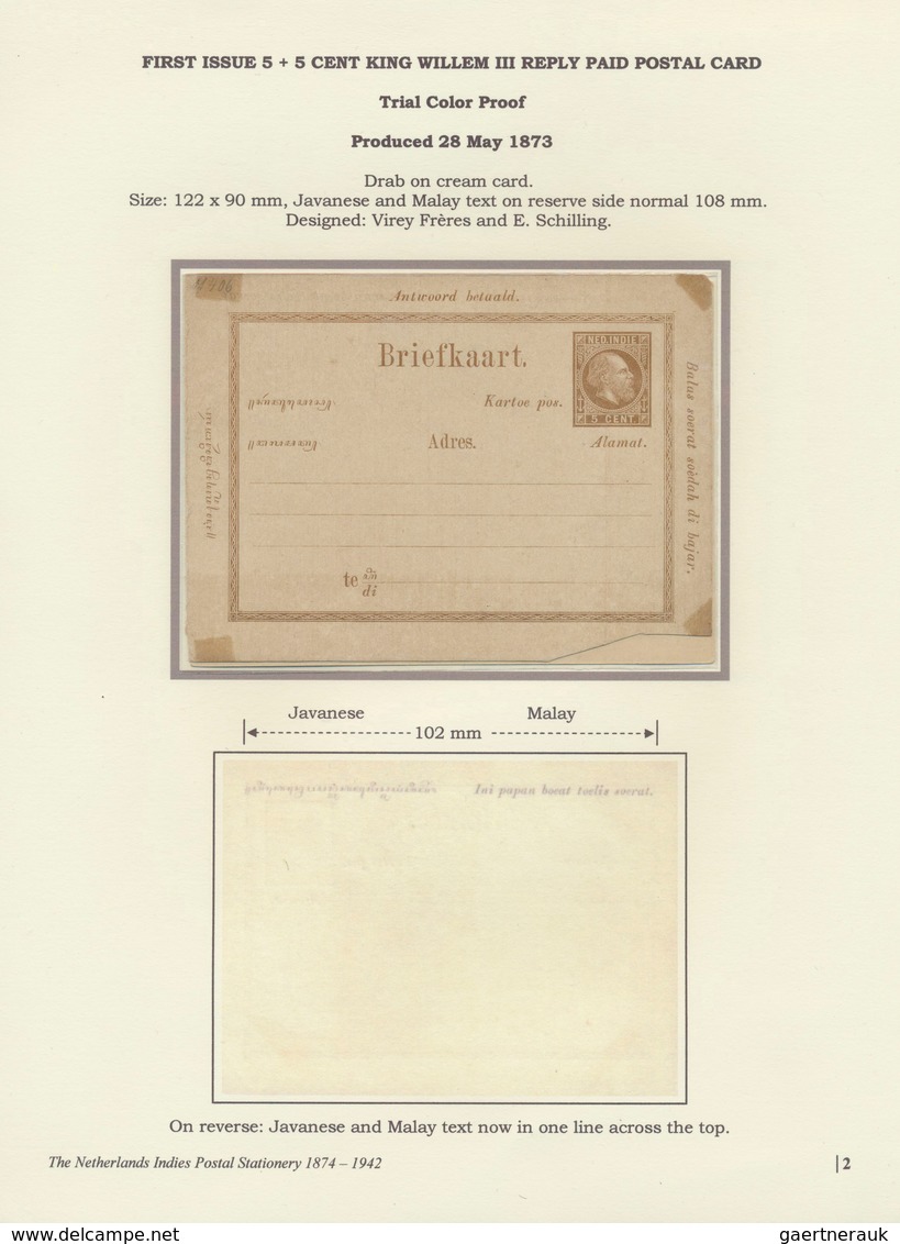 23733 Niederländisch-Indien: 1874/1942. Charming Exhibit THE NETHERLANDS INDIES POSTAL STATIONERY Stored O - Indes Néerlandaises