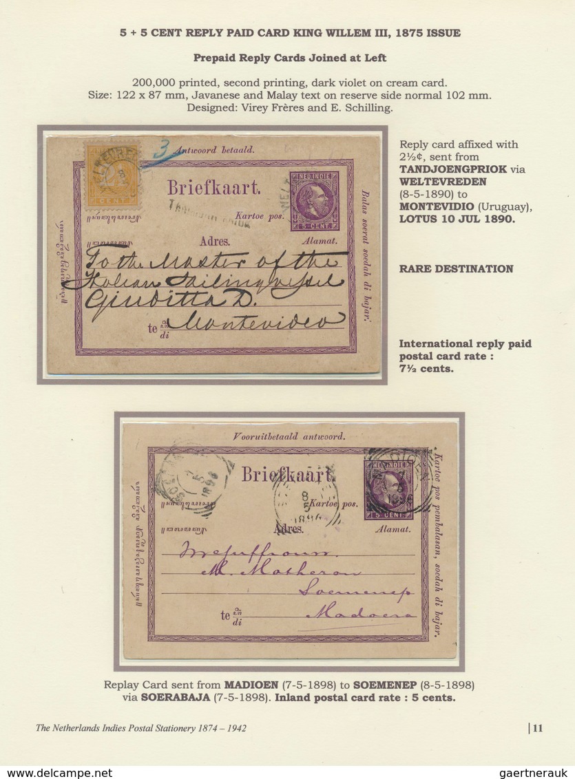 23733 Niederländisch-Indien: 1874/1942. Charming Exhibit THE NETHERLANDS INDIES POSTAL STATIONERY Stored O - Indes Néerlandaises