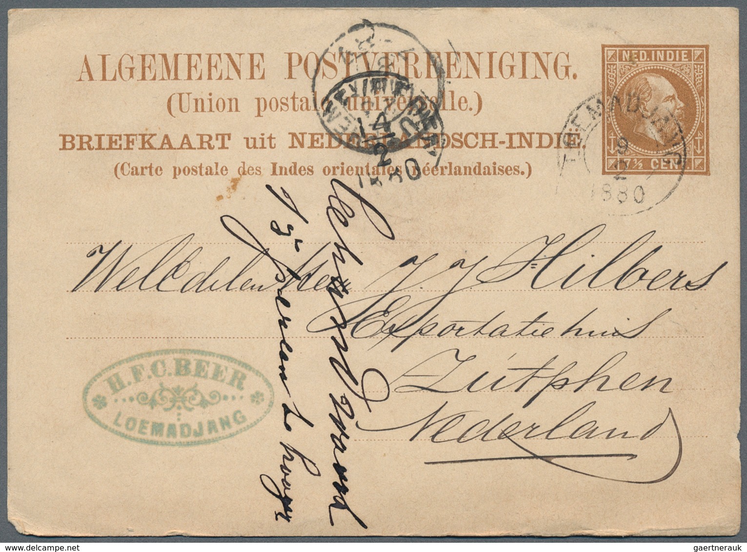 23734 Niederländisch-Indien: 1878/1938 (ca.), Used Stationery (4) And Covers (9, Inc. Air Mail), Inc. Card - Indes Néerlandaises