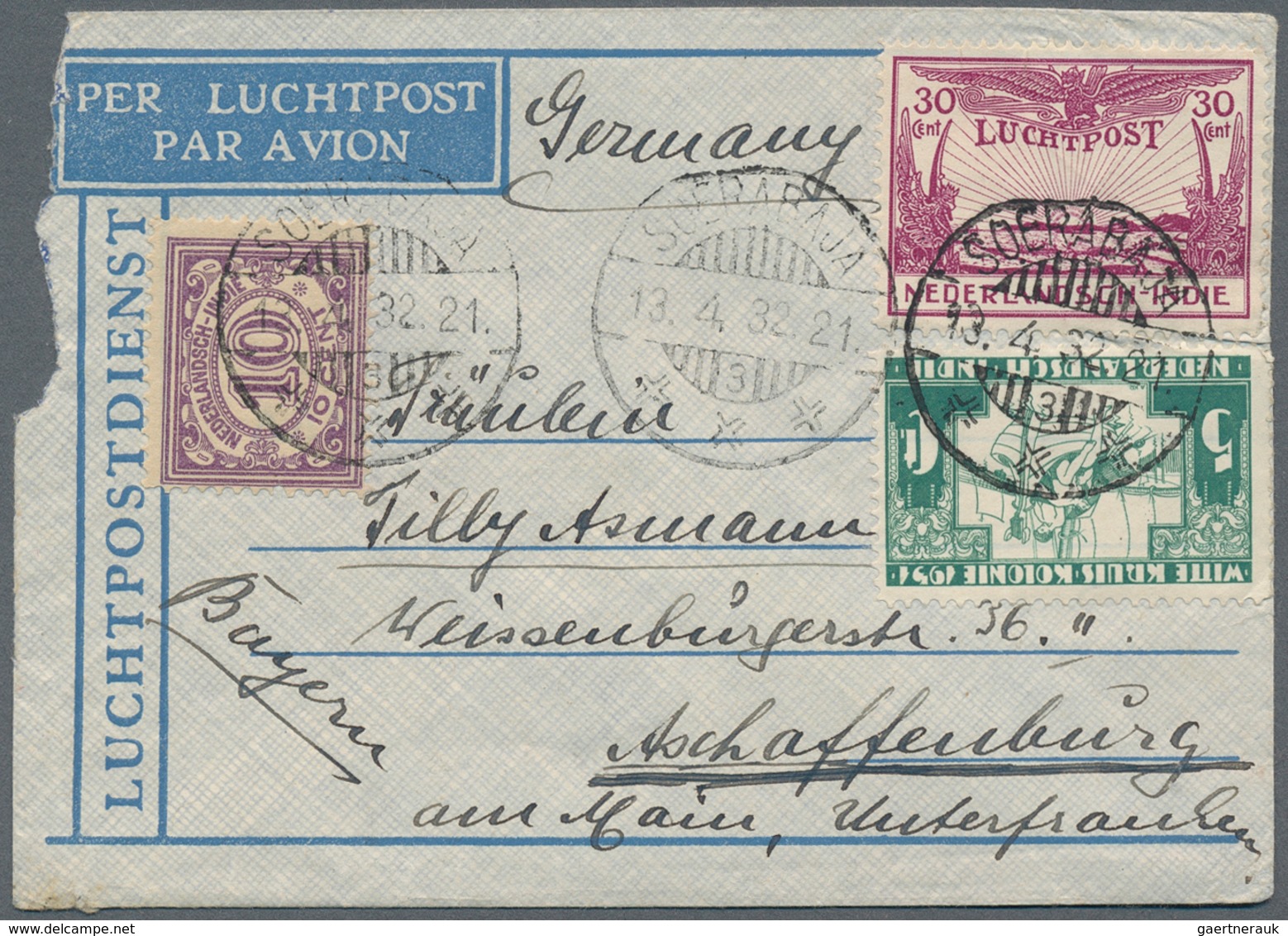 23734 Niederländisch-Indien: 1878/1938 (ca.), Used Stationery (4) And Covers (9, Inc. Air Mail), Inc. Card - Indes Néerlandaises