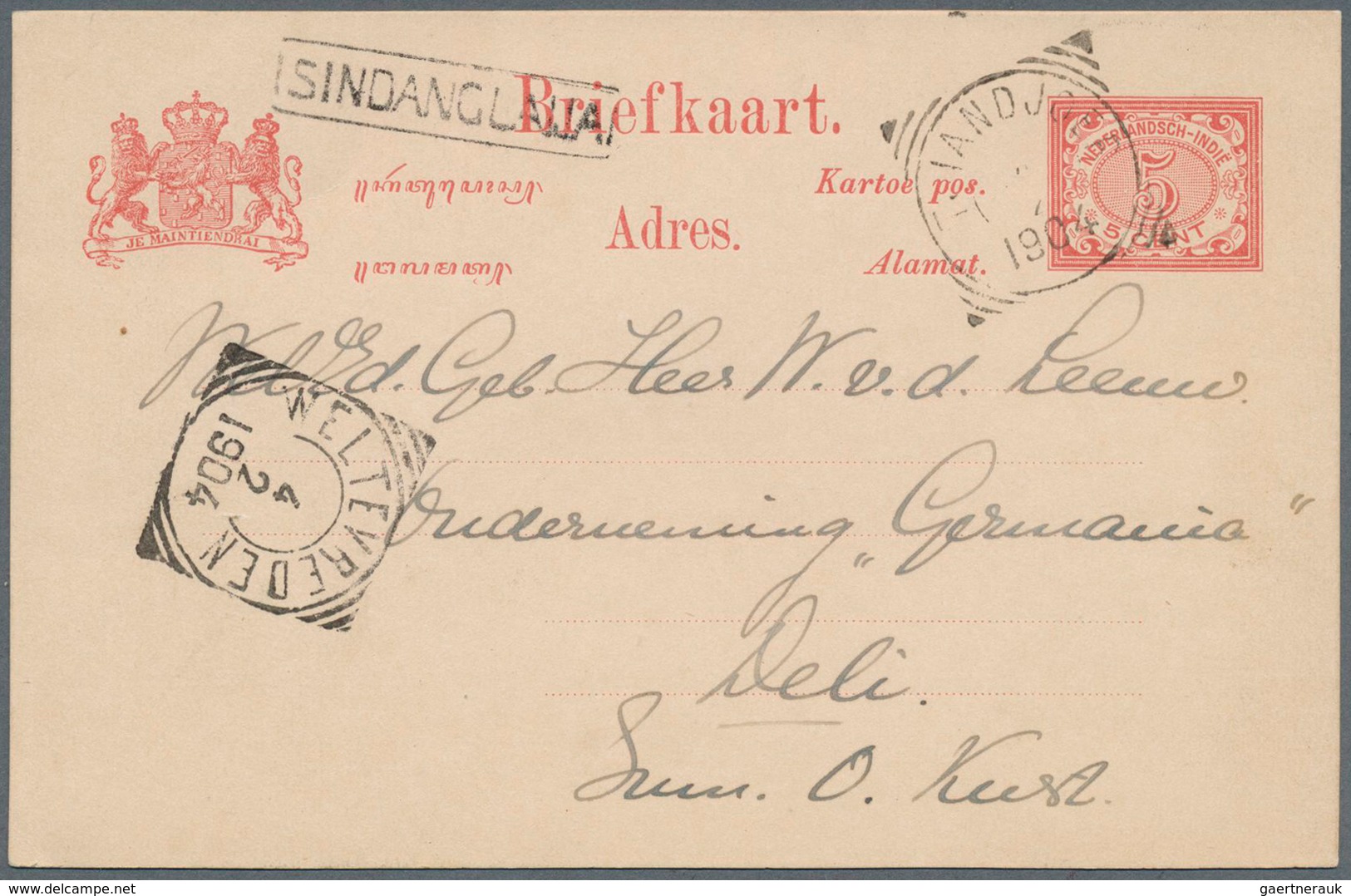 23735 Niederländisch-Indien: 1880/1948, Interesting Collection With 37 Covers, Comprising Predominantly Po - Indes Néerlandaises