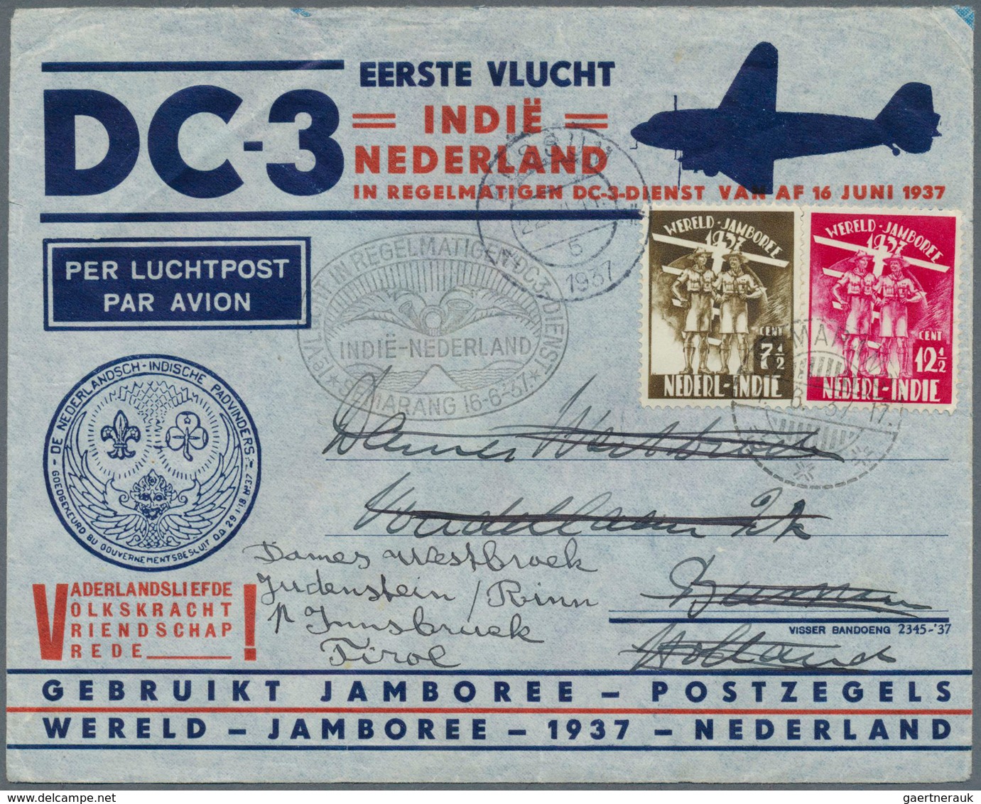 23736 Niederländisch-Indien: 1898/1947 Ca., Lot With 30 Covers, Comprising Mostly Airmail Covers With Ffc - Indes Néerlandaises