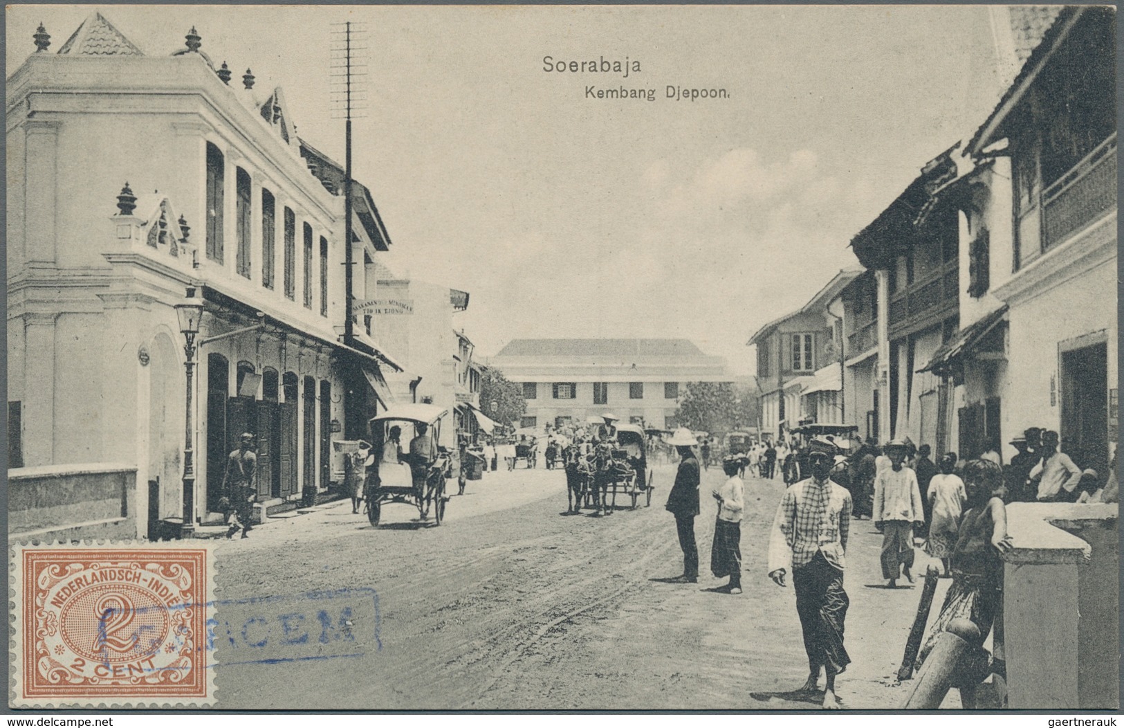 23737 Niederländisch-Indien: 1910 (ca.) 2c Brown, On The Picture Side Of 14 Different Picture Post Cards, - Indes Néerlandaises